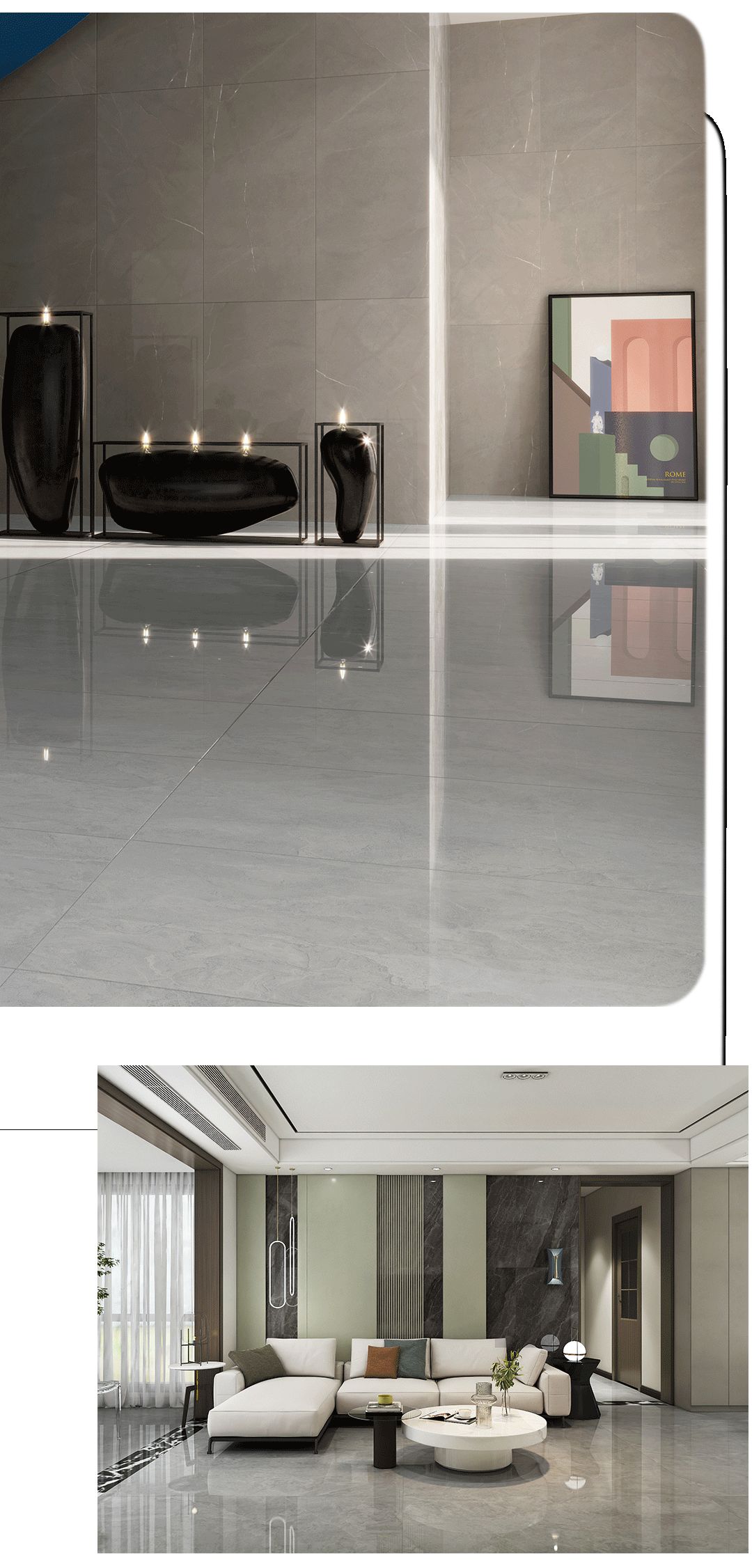 丝瓜视频免费观看900x1800mm陶瓷大板古云灰装修效果图