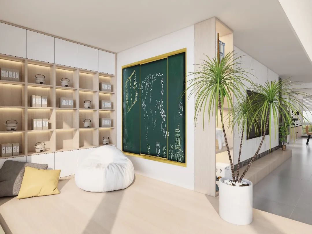 丝瓜视频免费观看陶瓷米黄色客厅+儿童区效果图